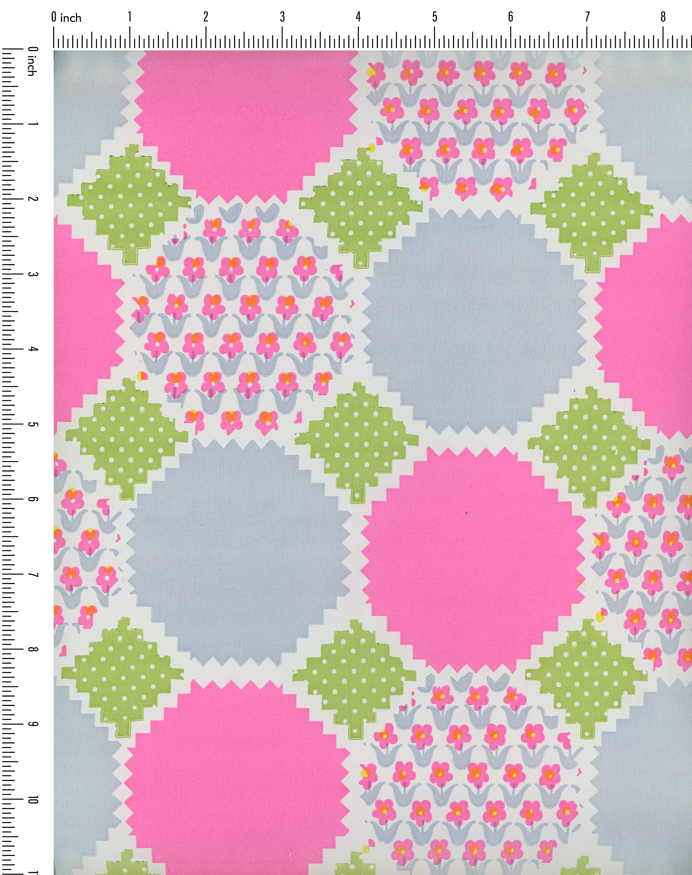 Retro Pastel Quatrefoil Vintage Paper